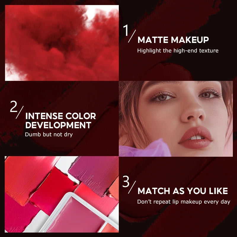 12-Color Lip Palette with FREE Brush