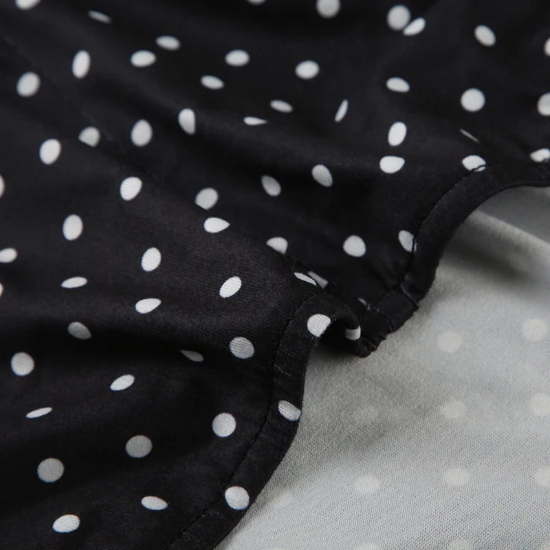 Polka Dot Halter Mini Dress
